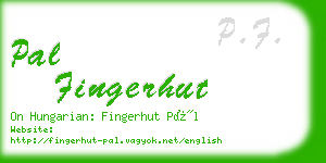 pal fingerhut business card